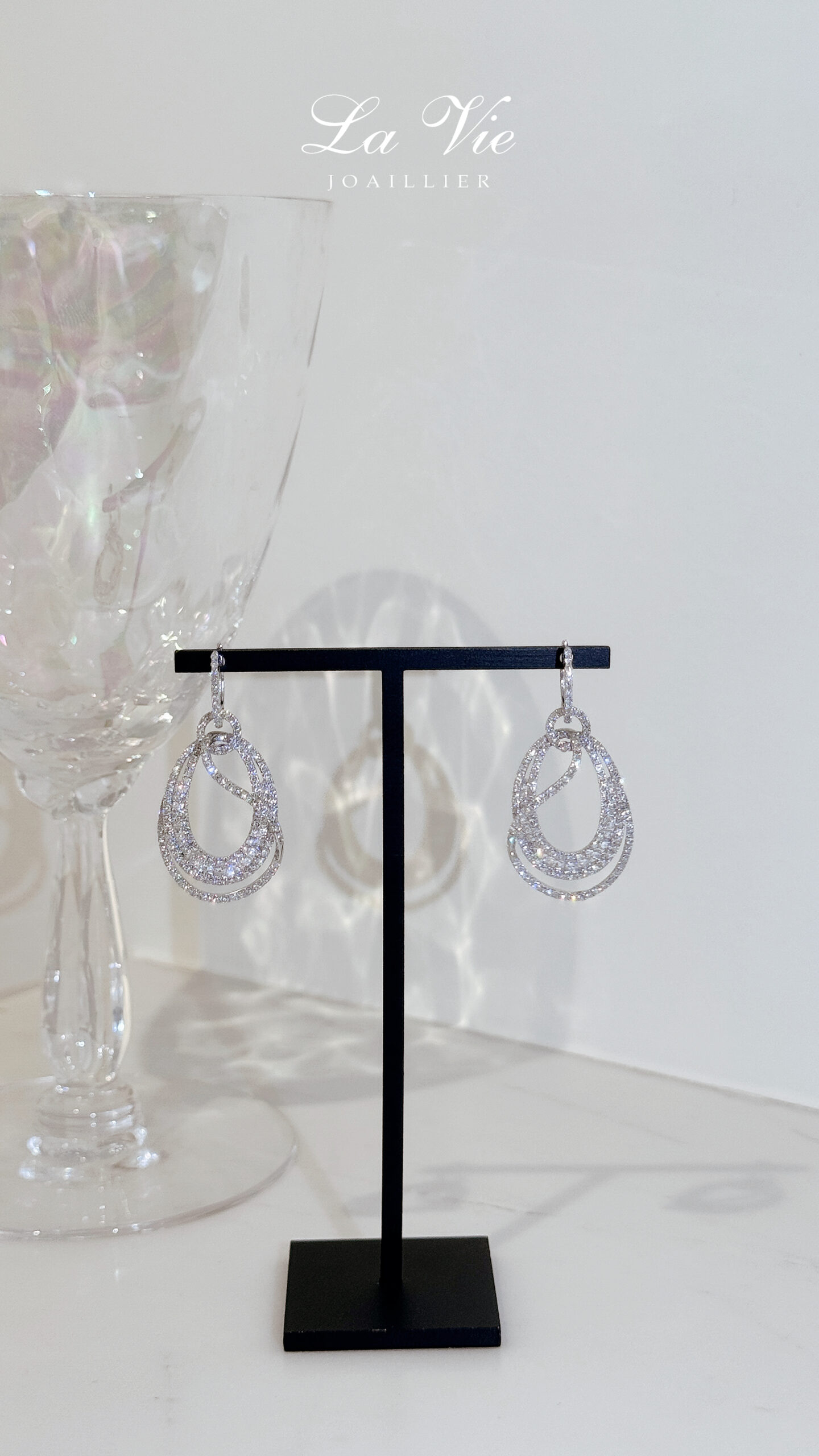 La Vie Joaillier ~ Luna Cascade Diamond Earrings - Image 3